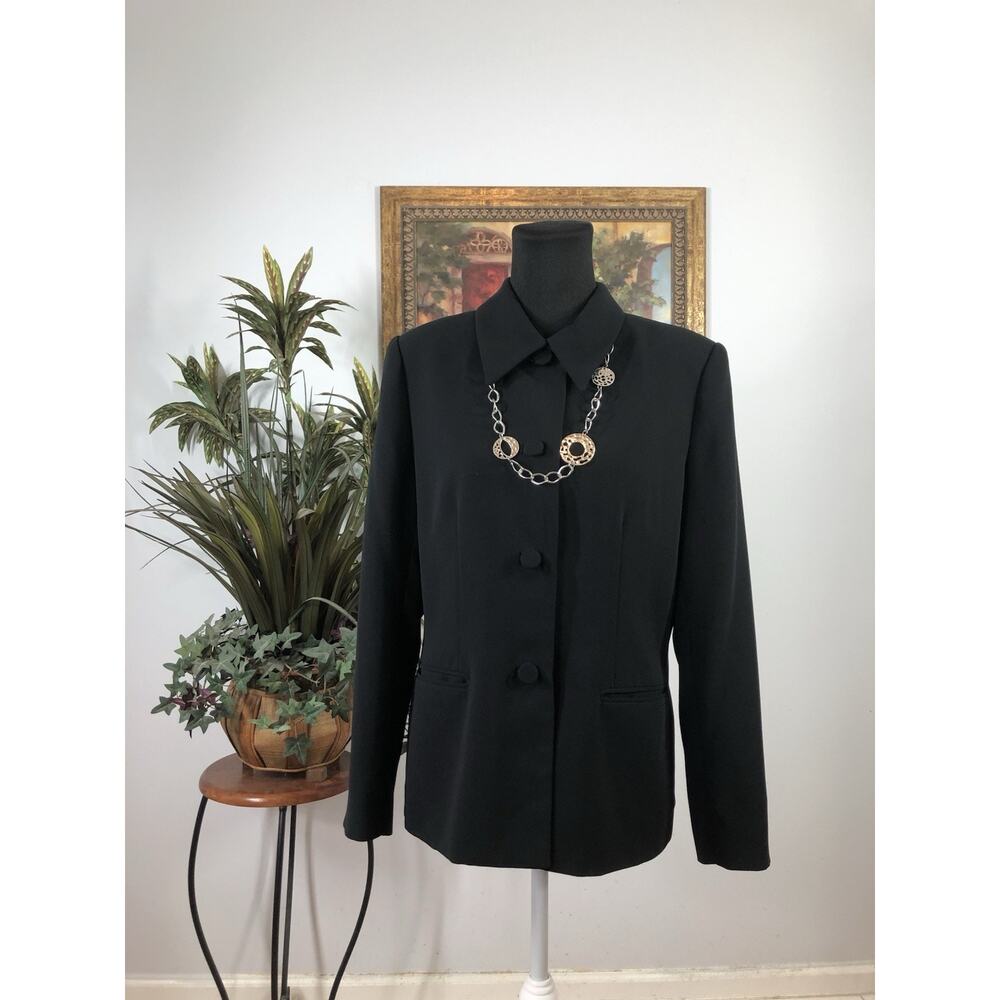 Casual Corners Women's 12 Jacket Long Sleeve 4 Button Up Clueless Preppy Office
